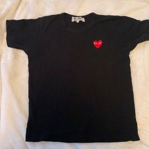 Come des garçons play black t shirt size medium